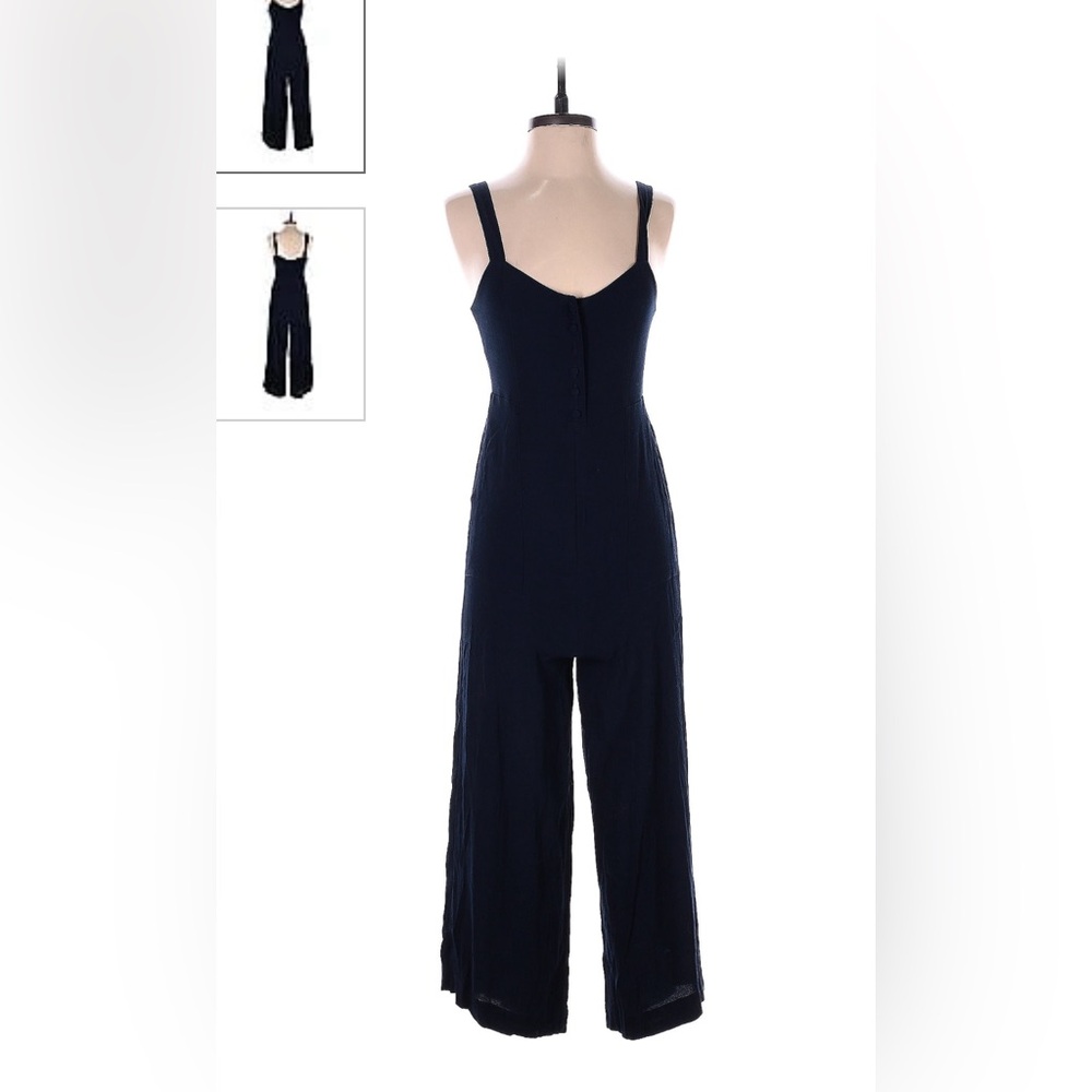 Madewell wide leg jumpsuit- navy blue size 8 NWT